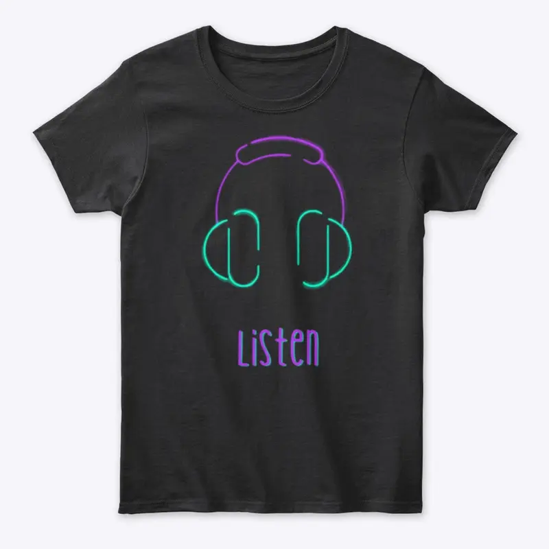 Neon Headphones T-Shirt