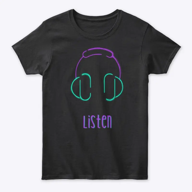 Neon Headphones T-Shirt