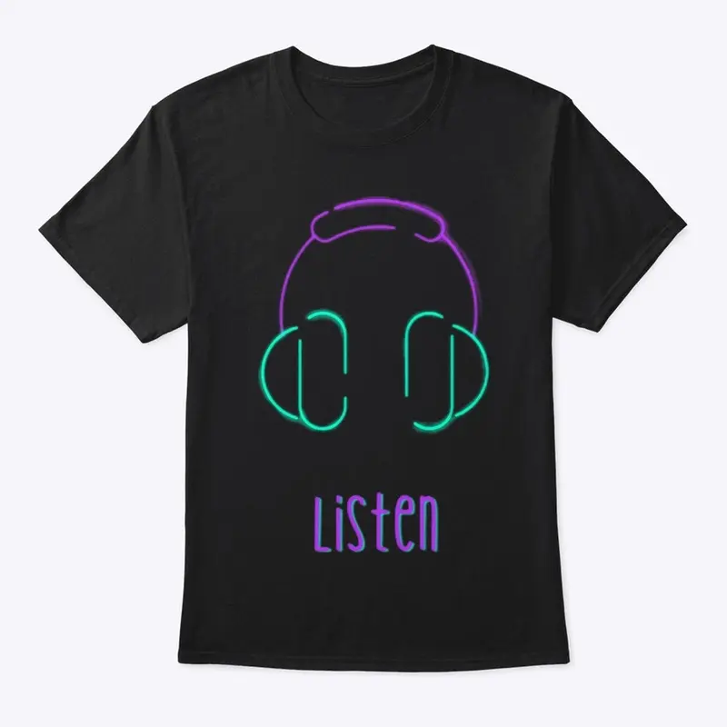 Neon Headphones T-Shirt